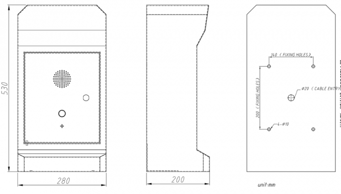 SOS ένα άγγιγμα καλέστε ανθεκτικό σε βανδαλισμούς τηλέφωνο IP54 GSMR Χέρια ελεύθερα 1