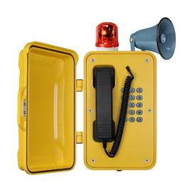 IP67 βαρέων καθηκόντων βιομηχανικό τηλέφωνο ραδιοφωνικής μετάδοσης με το αναγνωριστικό σήμα και το λάμποντας λαμπτήρα