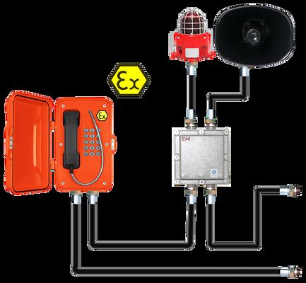Τηλέφωνο Πυροσβέστη IP67 85dbA με Χυτό Αλουμίνιο για Επικίνδυνα Βιομηχανικά Περιβάλλοντα