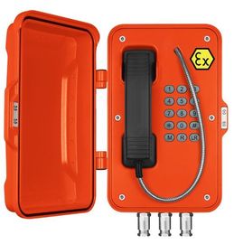 Explosionproof τηλέφωνο IP66-IP67 VoIP αλουμινίου απορριμμάτων κύβων για τη μετάδοση φωνής